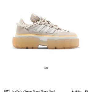 Adidas Cream Tan Platform Sneakers